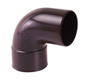 Codo 87,5º M-H PVC marrón