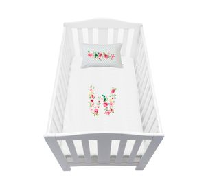 Cubreplumón colecho Vintage W blanco