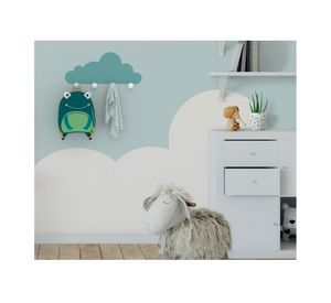 Perchero nube celeste 4 ganchos Ducasse