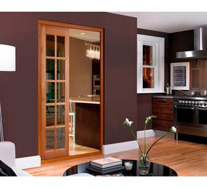 Mampara Pino Radiata Sevillana 50x220 cm 10 Vidrios Moldupanel