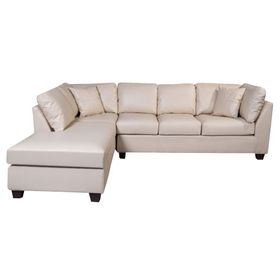 Sofá seccional izquierdo 5 cuerpos Pu Padua beige