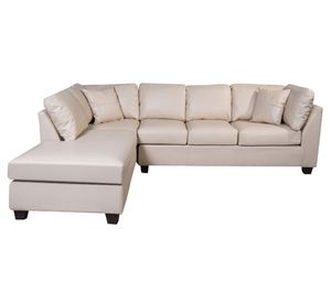 Sofá seccional izquierdo 5 cuerpos Pu Padua beige