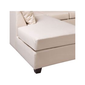 Sofá seccional izquierdo 5 cuerpos Pu Padua beige