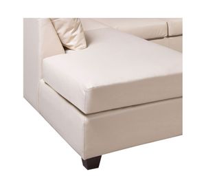 Sofá seccional izquierdo 5 cuerpos Pu Padua beige