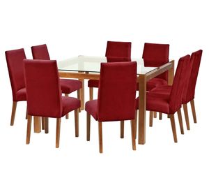 Comedor 8 sillas Barcelona burdeo Latam Home