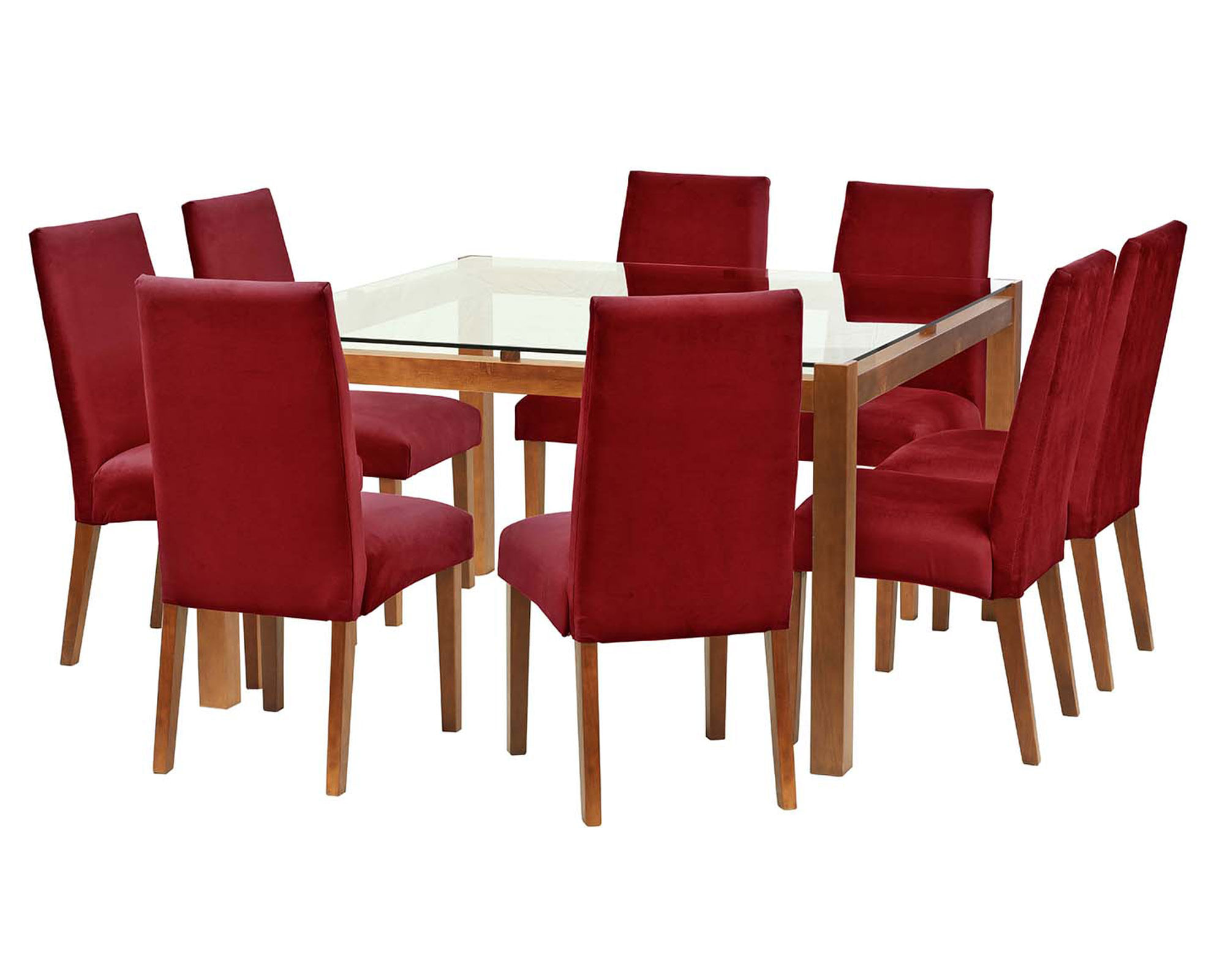 Comedor 8 sillas Barcelona burdeo Latam Home