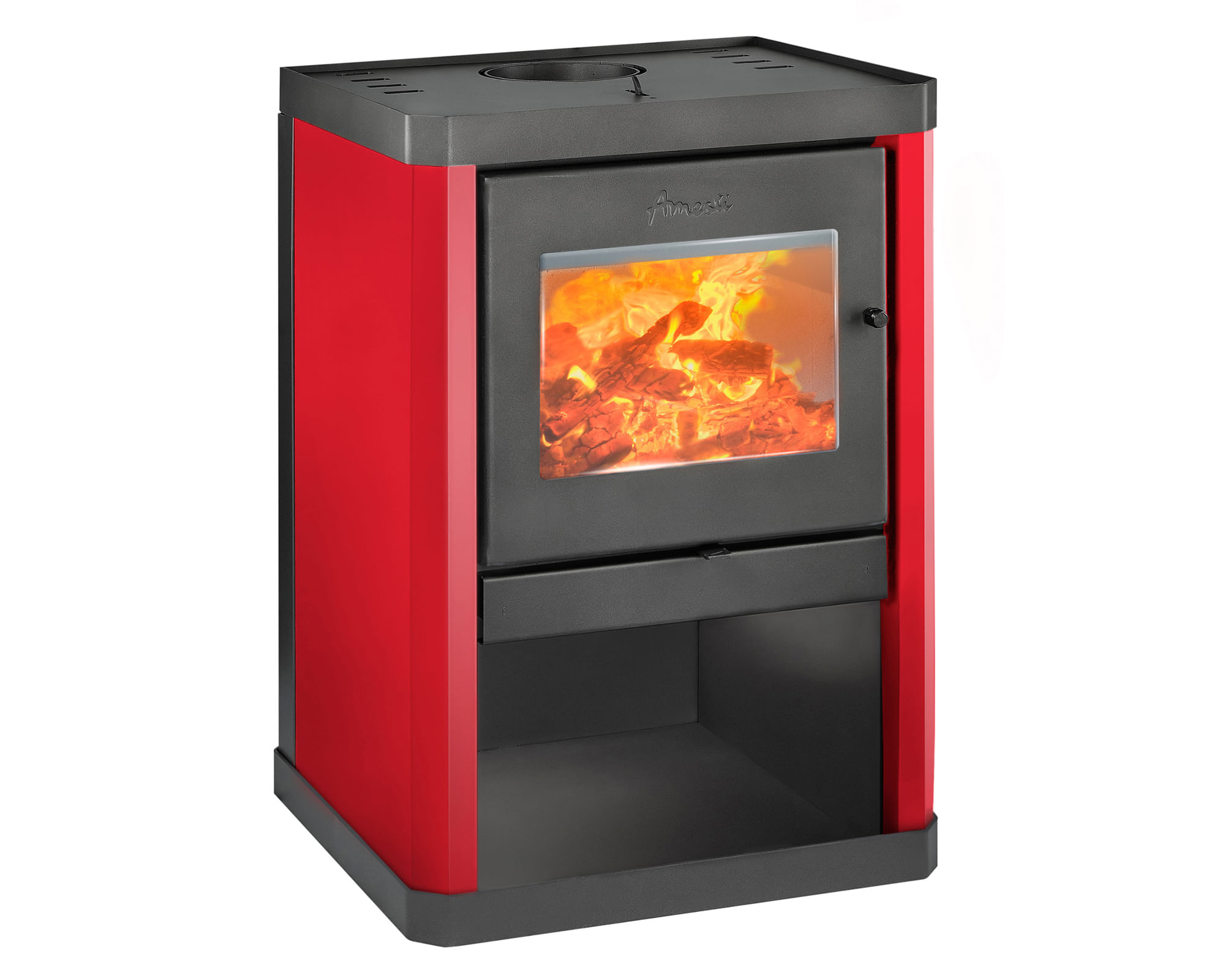 Amesti Estufa leña 10000W Classic 400 rojo