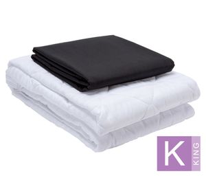 Sábanas king 144 Hilos SBCC-NGK negro + cubre colchón