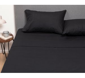 Sábanas king 144 Hilos SBCC-NGK negro + cubre colchón