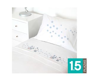 Juego Sábanas 1.5 plazas Dogs blanco