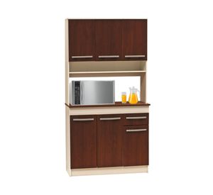 Kit cocina 5 puertas 2 cajones blanco/cerezo Mobikit