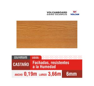 Plancha Volcansiding 6 mm 19x366 cm