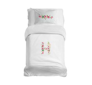 Cubreplumón transición Letras Vintage H blanco