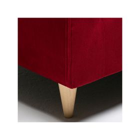 Sofá 2 cuerpos Retro tela rojo