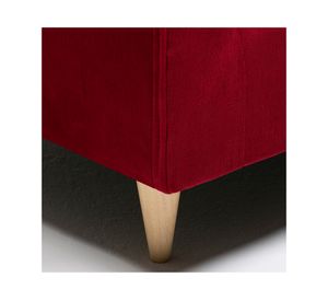 Sofá 2 cuerpos Retro tela rojo