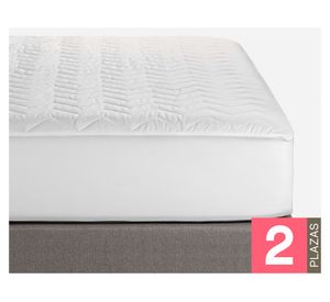 Cubrecolchón 2 plazas Aqua repelent blanco Rosen