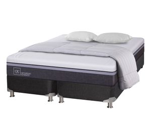 Box spring king Ortopedic Advance black + almohada + plumón Cic
