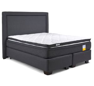 Cama americana 2 plazas Eurotop x190 cm + respaldo + Topper Drimkip