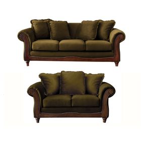 Juego de living Rimini velvet verde Latam Home