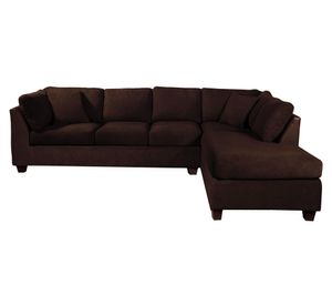 Sofá seccional derecho 5 cuerpos Padua chocolate