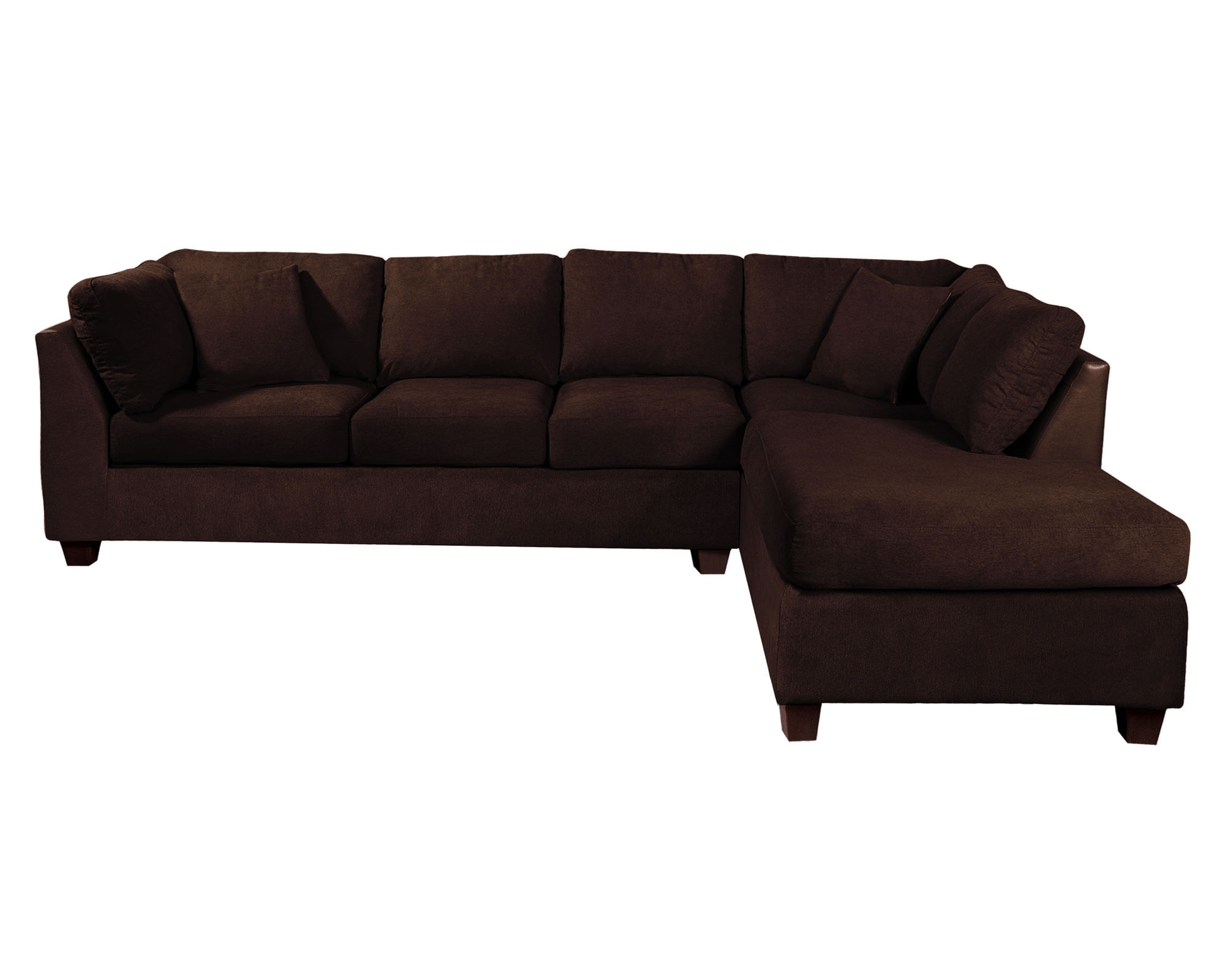 Latam Home Sofá seccional derecho 5 cuerpos Padua chocolate