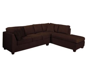 Sofá seccional derecho 5 cuerpos Padua chocolate