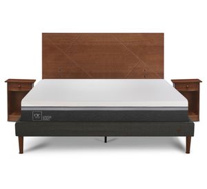 Cama europea curve 2 plazas Ortopedic Advance + Set Villarrica Cic