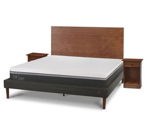 Cama europea curve 2 plazas Ortopedic Advance + Set Villarrica Cic