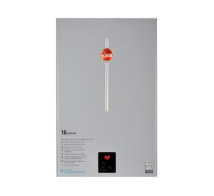Calefont ionizado tiro natural 16 litros gas licuado modulante Rheem