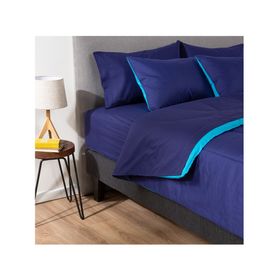 Plumón Bicolor azul/celeste 2 plazas