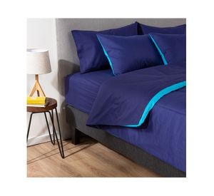 Plumón Bicolor azul/celeste 2 plazas