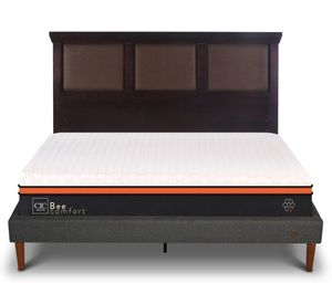 Cama europea 2 plazas Bee Comfort + respaldo Torino chocolate Cic