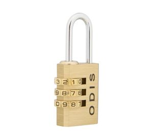 Candado viajero con clave 3 diales locker/maleta/mochila bronce 37mm Viajero Odis