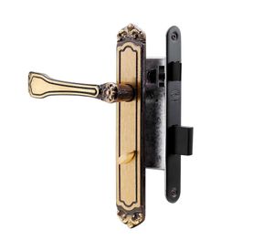 Cerradura embutida manilla baño bronce Barroca B40 Poli