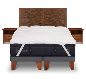 Cama europea 2 plazas Super Premium + Set Antique + Bed Topper Cic