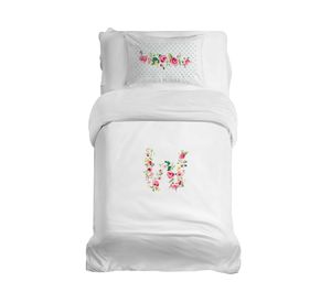 Cubreplumón transición Letras Vintage W blanco