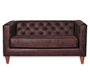 Sofá cuero Brescia café moro Latam Home