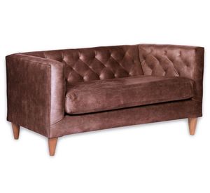 Sofá cuero Brescia café moro Latam Home