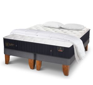 Cama europea 2 plazas Premium base dividida + almohadas + plumón Cic