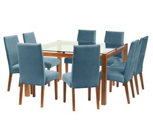 Comedor 8 sillas Barcelona azul Latam Home