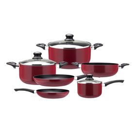 Batería 9 piezas Grana rojo Marmicoc