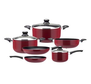 Batería 9 piezas Grana rojo Marmicoc