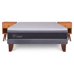 Cama europea 2 plazas Ortopedic Advance + velador Gales Cic