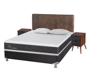 Box spring 2 plazas Ortopedic B5 + set Baker/ Niger + almohadas Cic