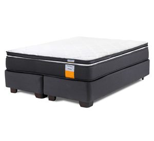 Cama americana funcional Súper King base dividida + topper