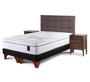 Box spring 2 plazas Art 4 base dividida patas + set Issey Rosen