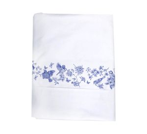 Juego sábanas 1.5 plazas 200 hilos Porcelana blanco