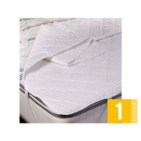 Cubre Colchón 1 plaza blanco