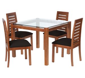 Comedor 4 sillas Barcelona negro Latam Home
