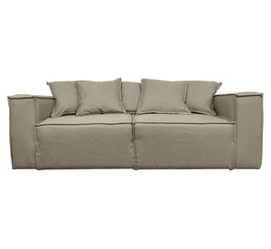 Sofá 3 cuerpos Enco chenille beige